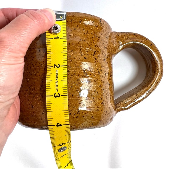 Handmade Kiln fired Short Pitcher Heavy For Size Name Carved In bottom James - Picture 9 of 9